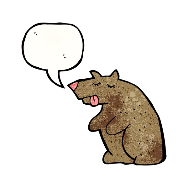 Urso com bolha de fala — Vetor de Stock