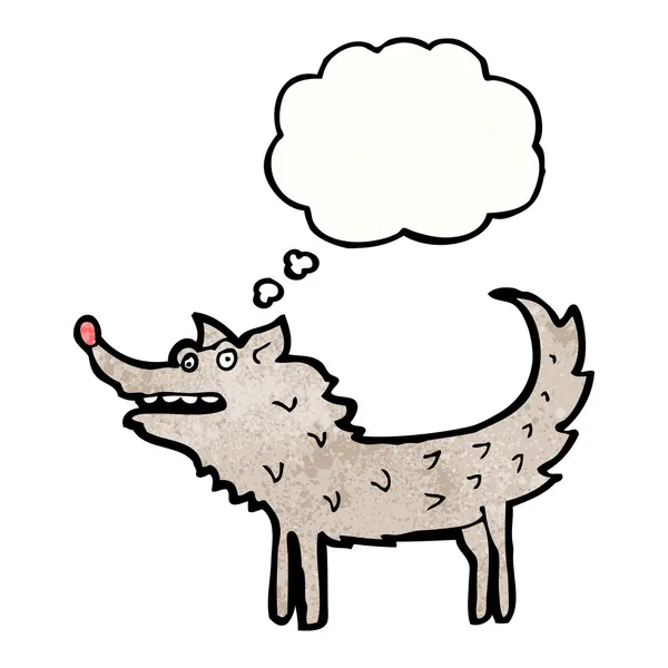 Loup avec bulle de parole — Image vectorielle