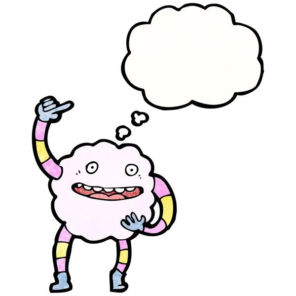 Criatura de nuvem com bolha de fala — Vetor de Stock