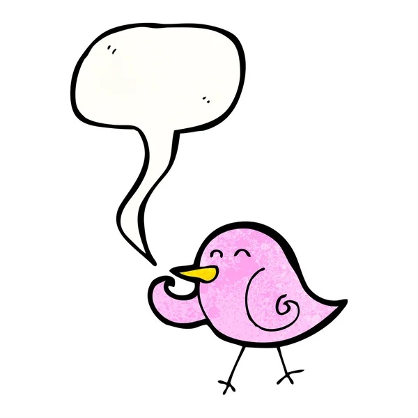 Liten rosa fågel — Stock vektor