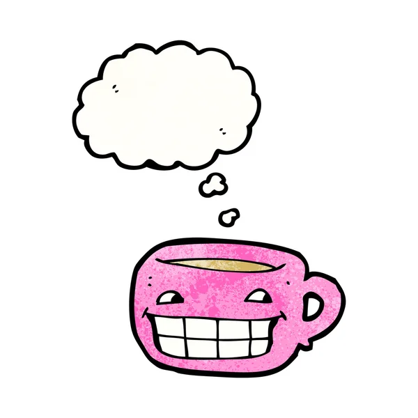 Sorridente tazza di caffè — Vettoriale Stock