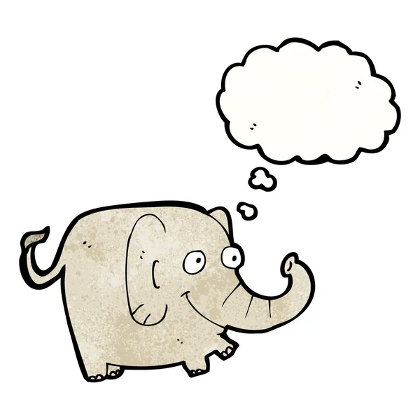Смешной слон с мыслепузырём — стоковый вектор