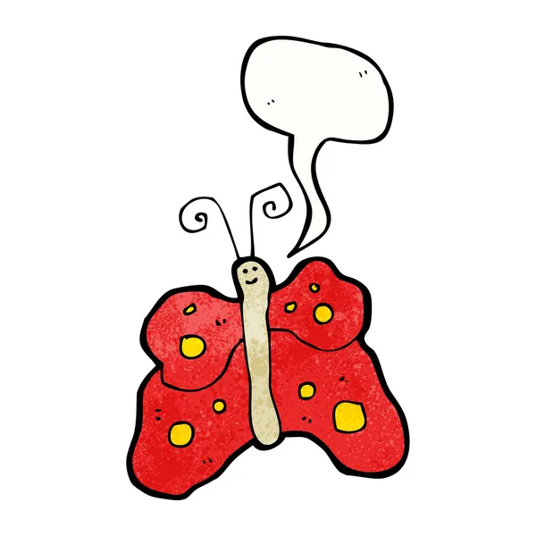 Schmetterling mit Sprechblase — Stockvektor