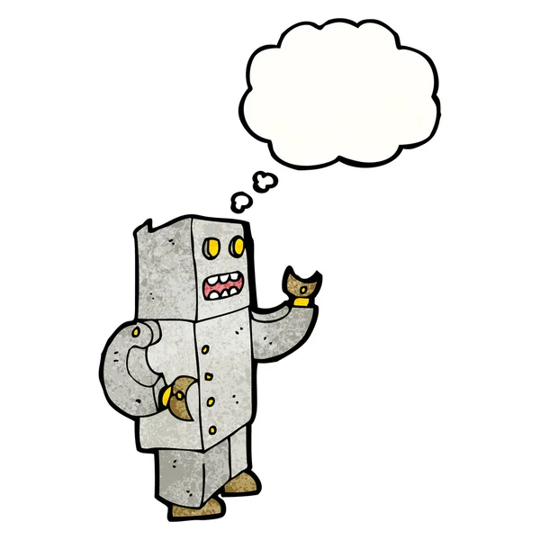 Robot with thought bubble — Stock Vector