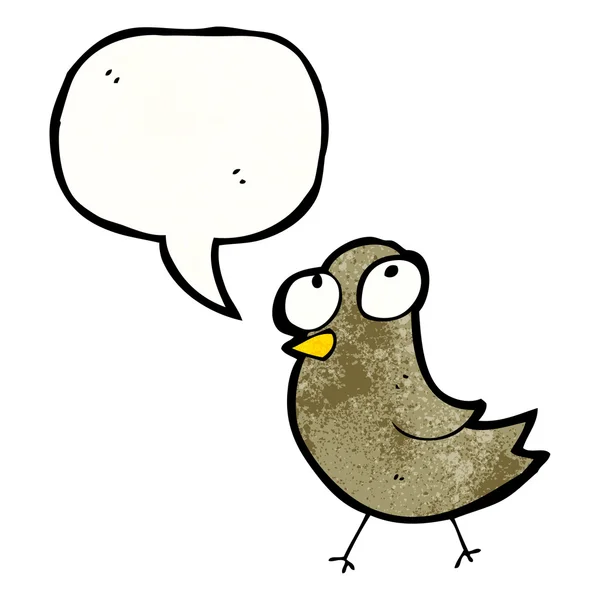 Pássaro com bolha de fala —  Vetores de Stock