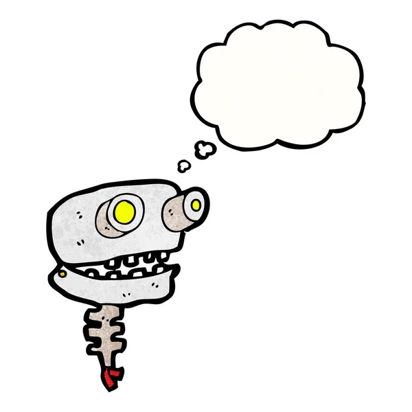 Cabeza de robot viejo — Vector de stock