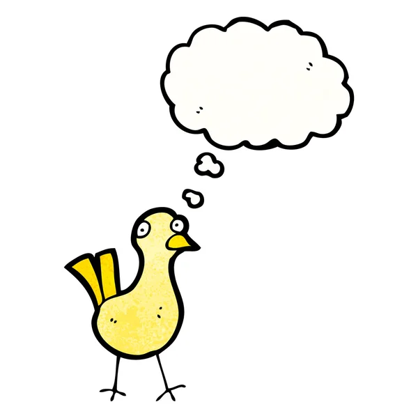 Little bird with thought bubble — Stock Vector
