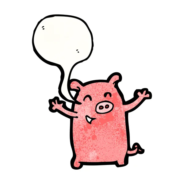 Talking pig — Stock Vector