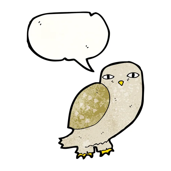 Owl with speech bubble — Stock Vector