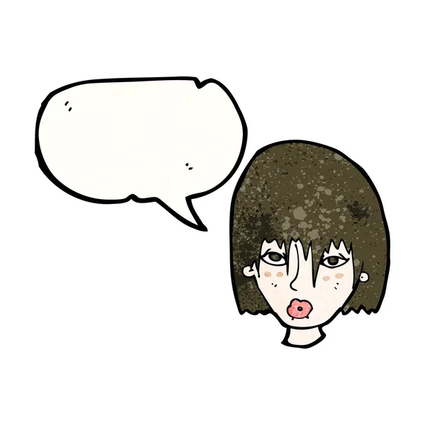 Mujer hablando — Vector de stock