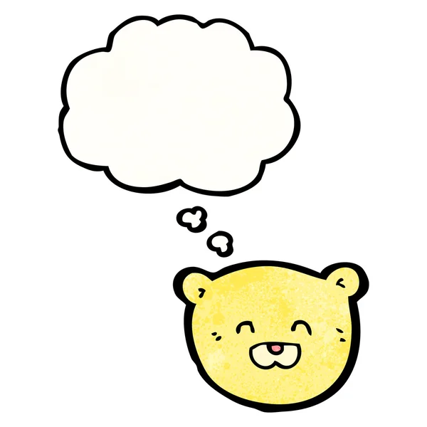 Плюшевий ведмідь з бульбашкою думок — стоковий вектор