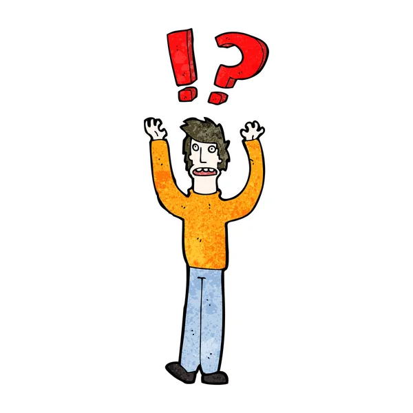 Panicking man — Stock Vector