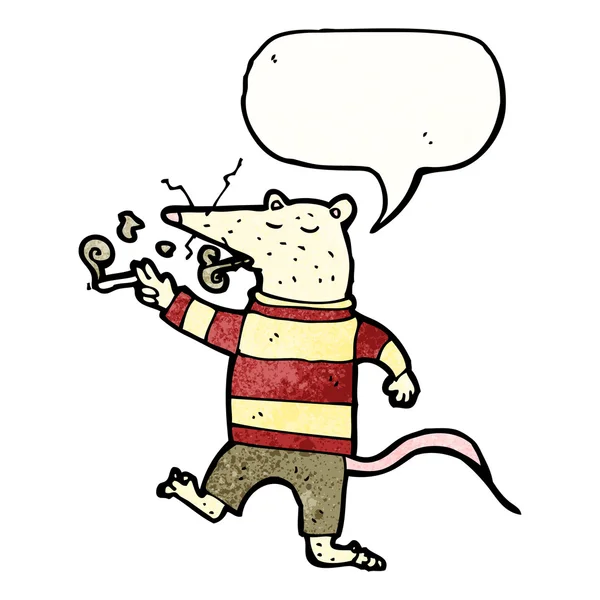 大鼠吸烟香烟 — 图库矢量图片