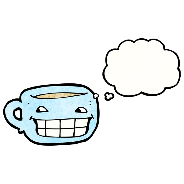 Sonriendo taza de café — Vector de stock