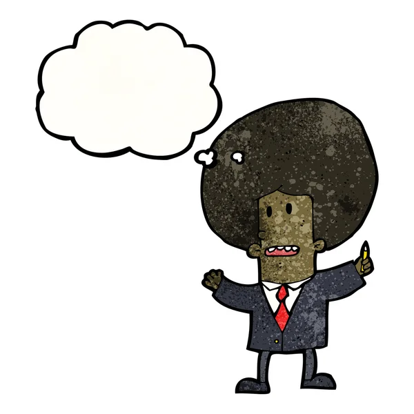 Homme d'affaires avec afro énorme — Image vectorielle