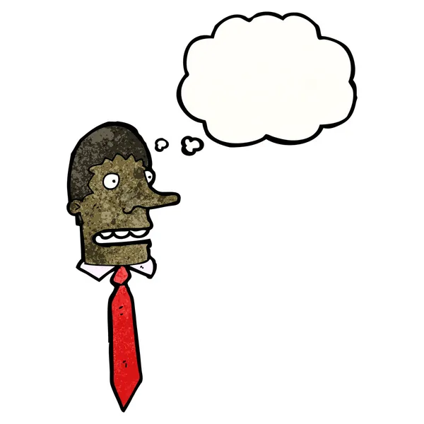 Homme d'affaires avec bulle de pensée — Image vectorielle
