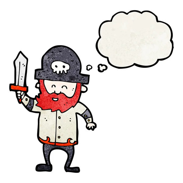 Czerwona broda pirat — Wektor stockowy