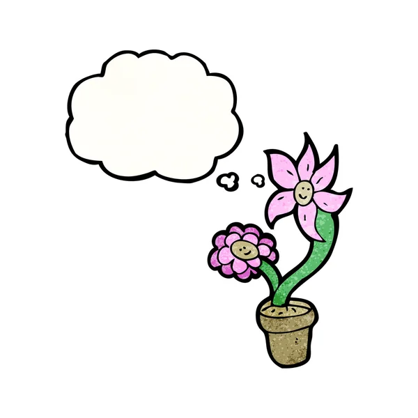 Blommor i kruka — Stock vektor