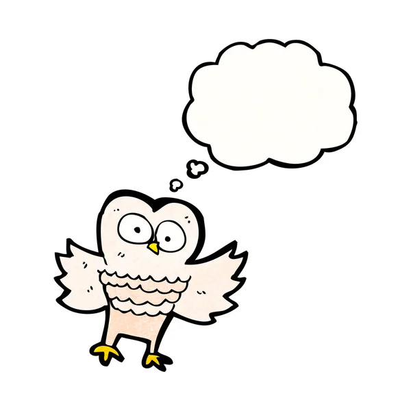 Owl with thought bubble — Stock Vector