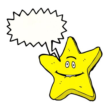 konuşma balonu ile yıldız