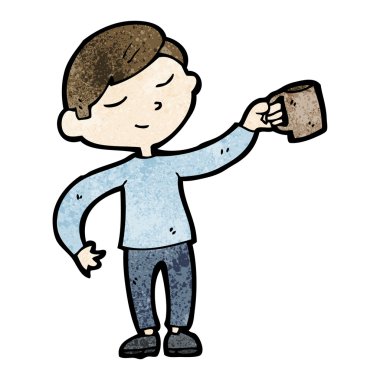 kahve sunan samimi adam