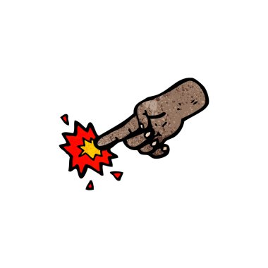 Parmakla gösteriliyor