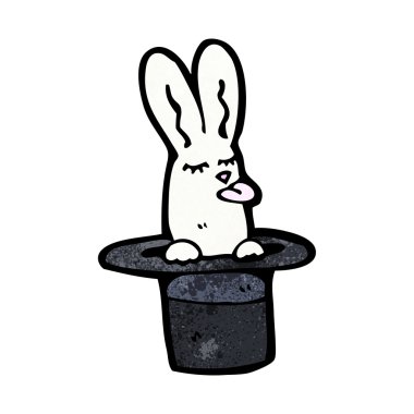 şapkalı beyaz tavşan