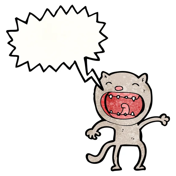 Кричащая кошка — стоковый вектор