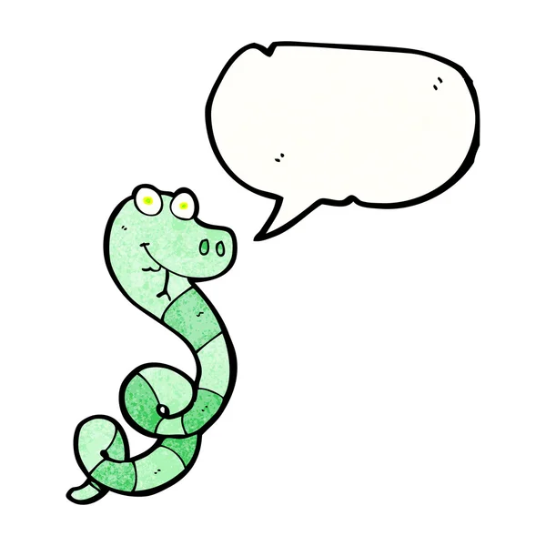 Snake with thought bubble — Stock Vector