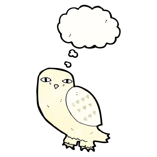 Owl with thought bubble — Stock Vector