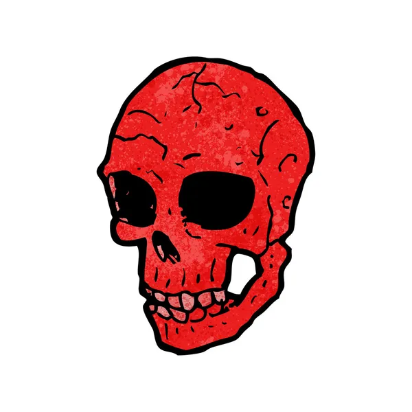 Halloween skull drawing — Stock Vector