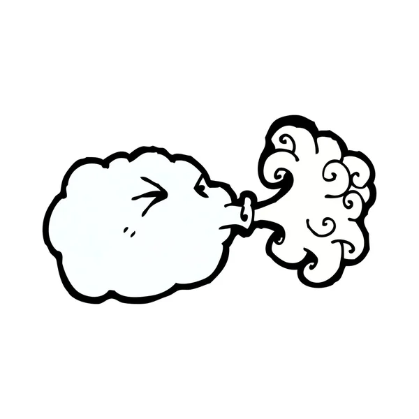 Soplando nube — Vector de stock