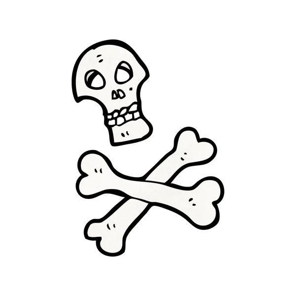 骷髅和交叉骨 — 图库矢量图片