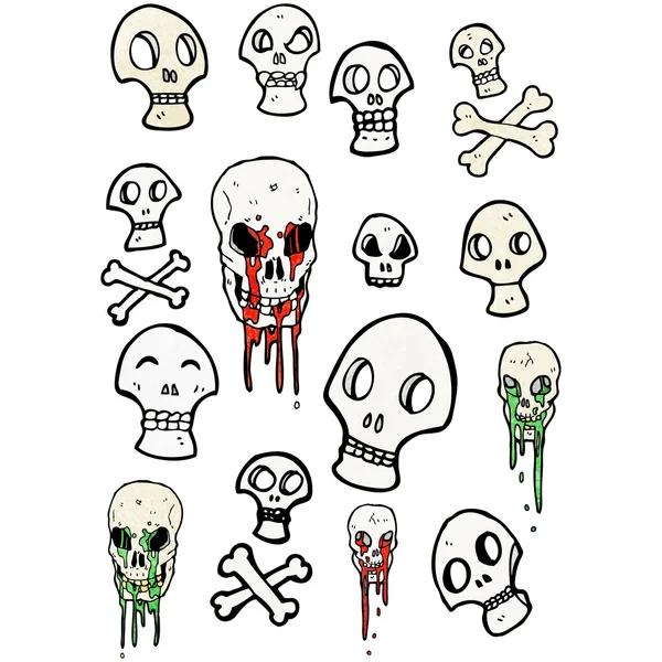 Calaveras colección de color — Vector de stock