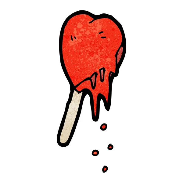 Lolly hielo del corazón — Vector de stock