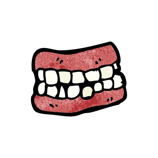 Dentes falsos — Vetor de Stock