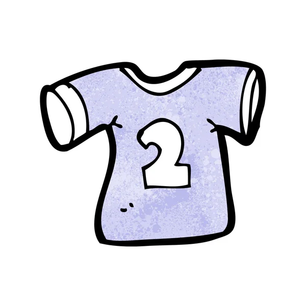 Sport tröja med nummer två — Stock vektor