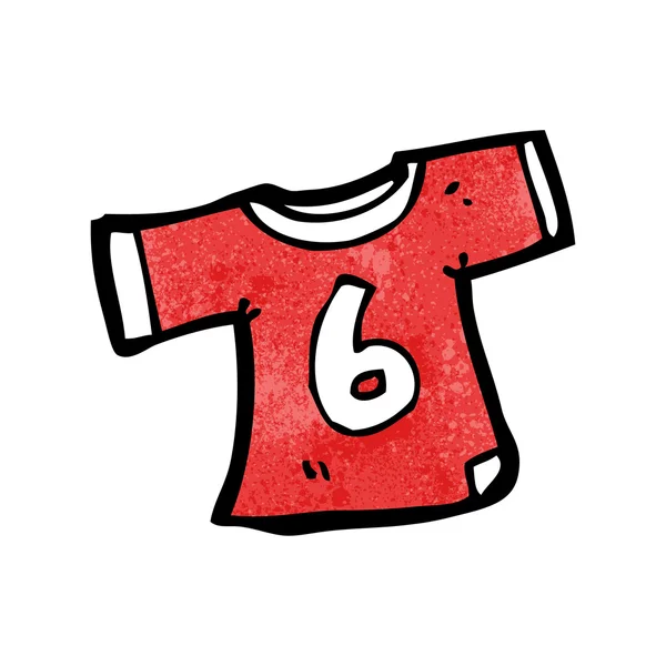 Sports shirt with number six — Stock Vector