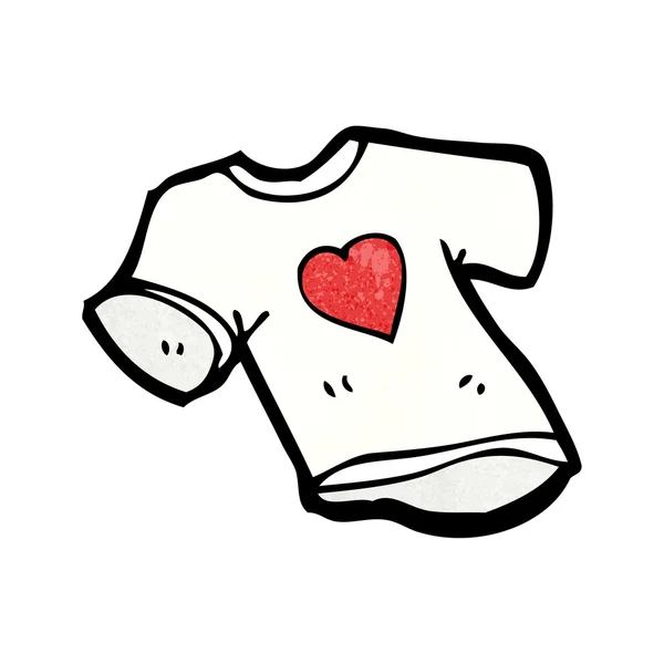Amore cuore tee shirt — Vettoriale Stock