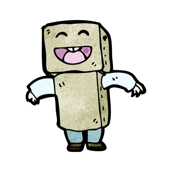 Cardboard robot costume — Stock Vector