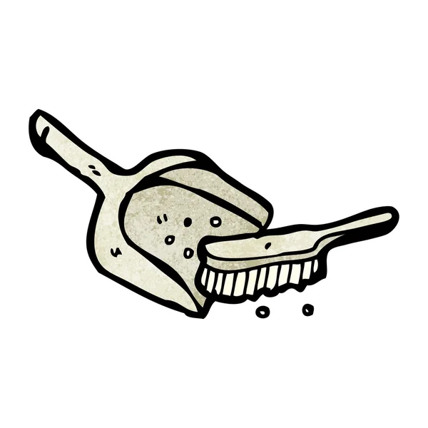 Toz tava ve fırça — Stok Vektör