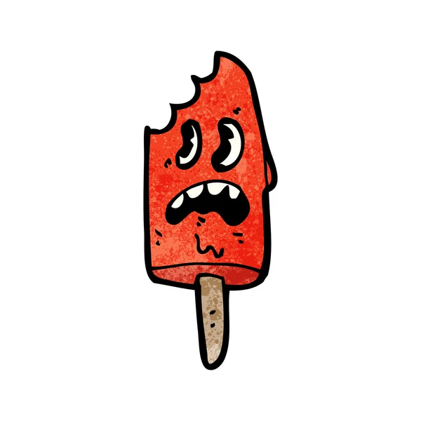 Terrified ice lolly — Stock Vector