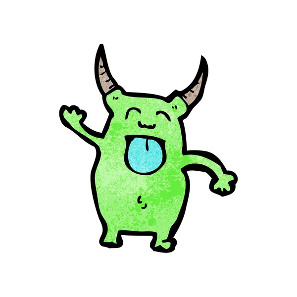Piccolo mostro verde — Vettoriale Stock