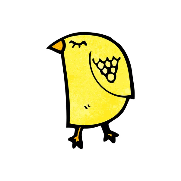 Oiseau jaune drôle — Image vectorielle