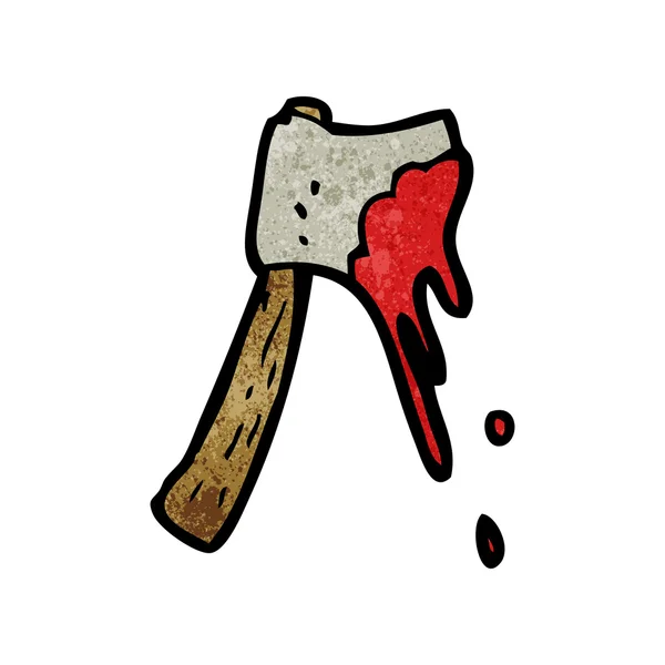 Bloody axe — Stock Vector