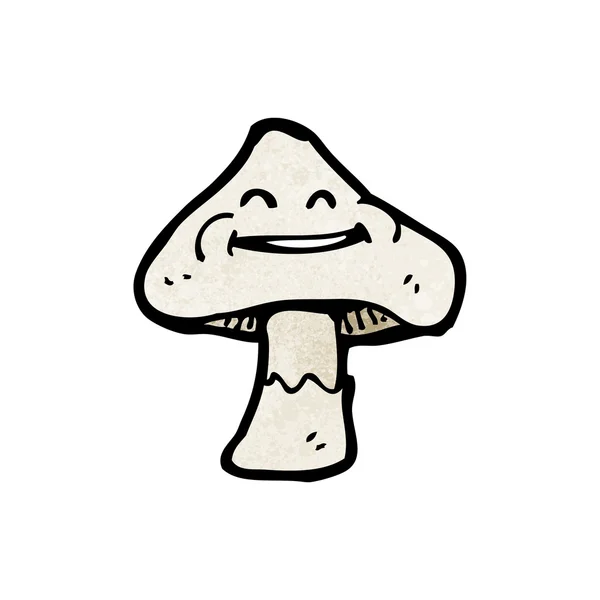 Mushroom with face — Stock Vector