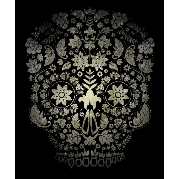 Day of the dead skull pattern — Stock Vector