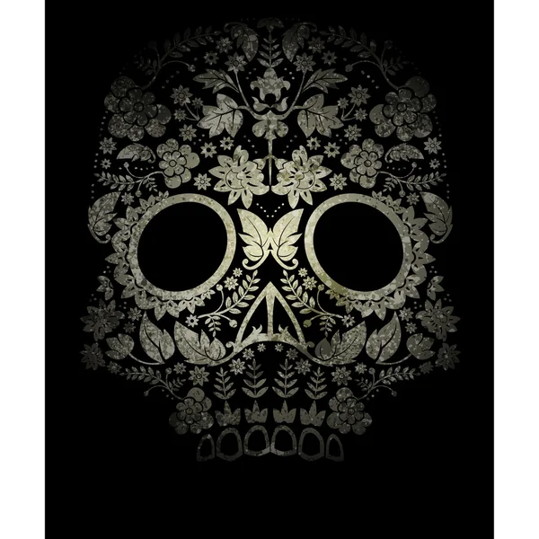 Day of the dead skull pattern — Stock Vector