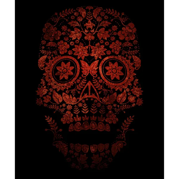 Día del patrón de cráneo muerto — Vector de stock