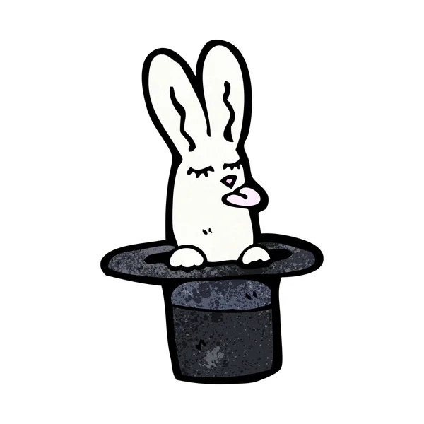 Witte konijn in een hat — Stockvector